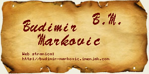 Budimir Marković vizit kartica